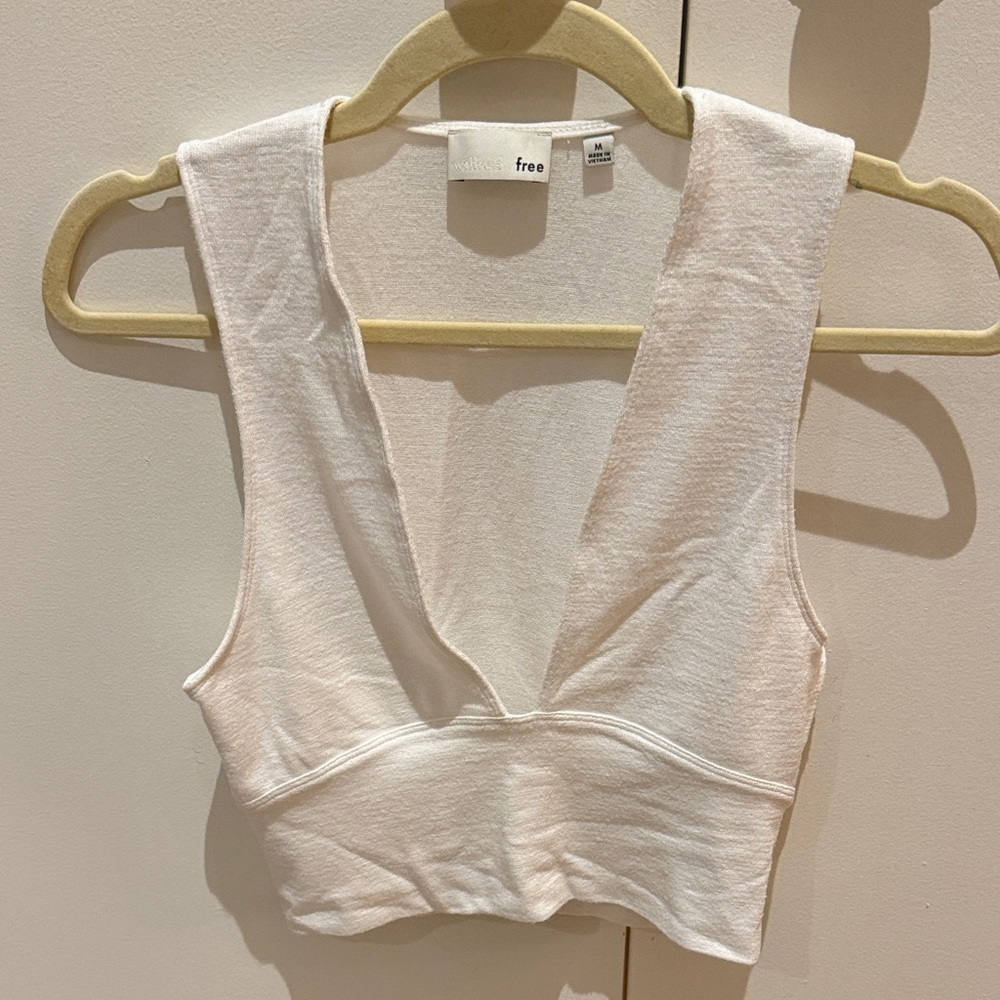 Wilfred free low v-neck white Sleeveless Top